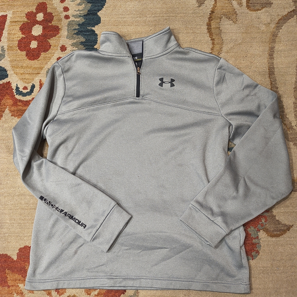 Under Armour Men's Gray Quarter-Zip Sweater